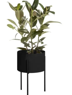 Pot à plantes en acier noir L Maki - noo.ma