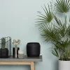 2 pots allongés avec soucoupe en pierre grise - Hübsch