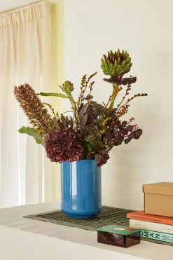 Pots en poudre de pierre marron et bleu - Hübsch