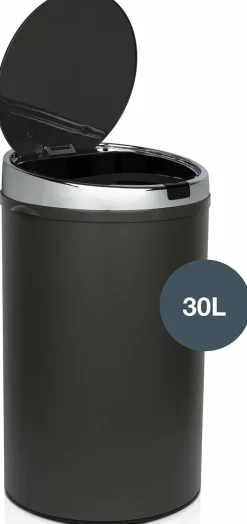 Poubelle automatique gris foncé 30L - Les Collectors