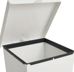 Poubelle en acier blanc 58l Loop - HAY