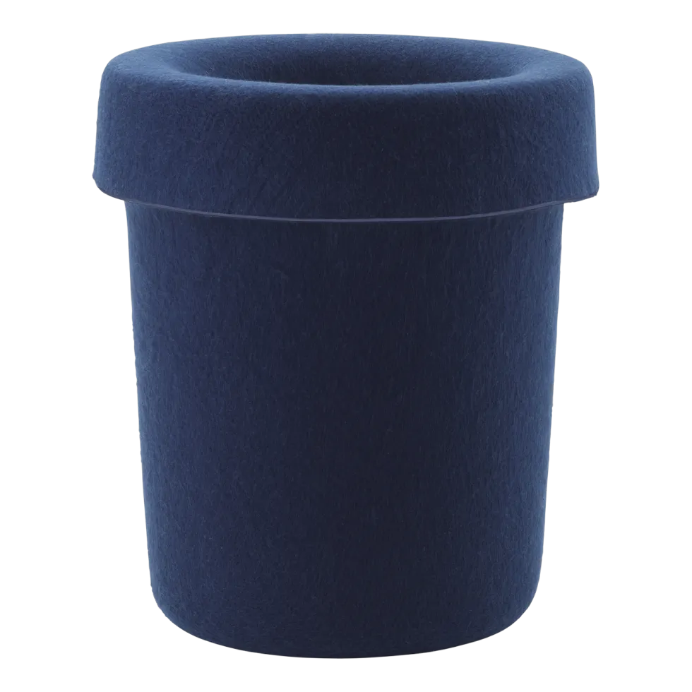 Poubelle en tissu recyclé bleu foncé 31,6x36 cm Hide - Normann Copenhagen