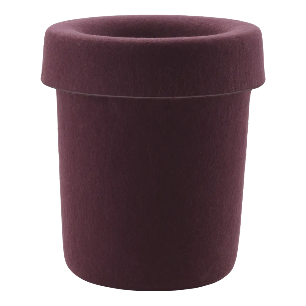 Poubelle en tissu recyclé bordeaux 31,6x36 cm Hide - Normann Copenhagen