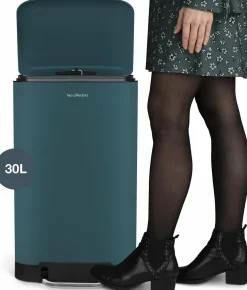 Poubelle à pédale bleu pétrole 30L n°716 - Les Collectors
