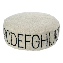 Pouf beige alphabet - Lorena Canals