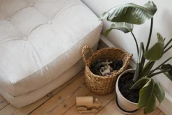 Pouf beige blé 70x22cm More - Karup Design