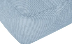 Pouf bleu ciel en velours côtelé 63x36cm Keno - Noo.ma