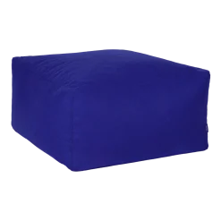 Pouf bleu myrtille en laine douce 63x36cm Keno - Noo.ma