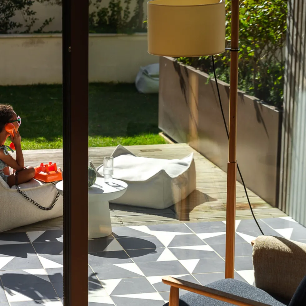 Pouf carré en oléfine terra 60 x 60 cm - Wigiwama