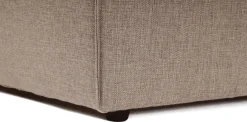 Pouf carré en tissu marron 85x43cm Fora - Home Design