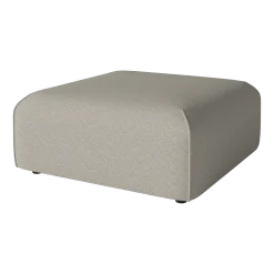 Pouf carré en tissus vilme sable Arké - Bolia