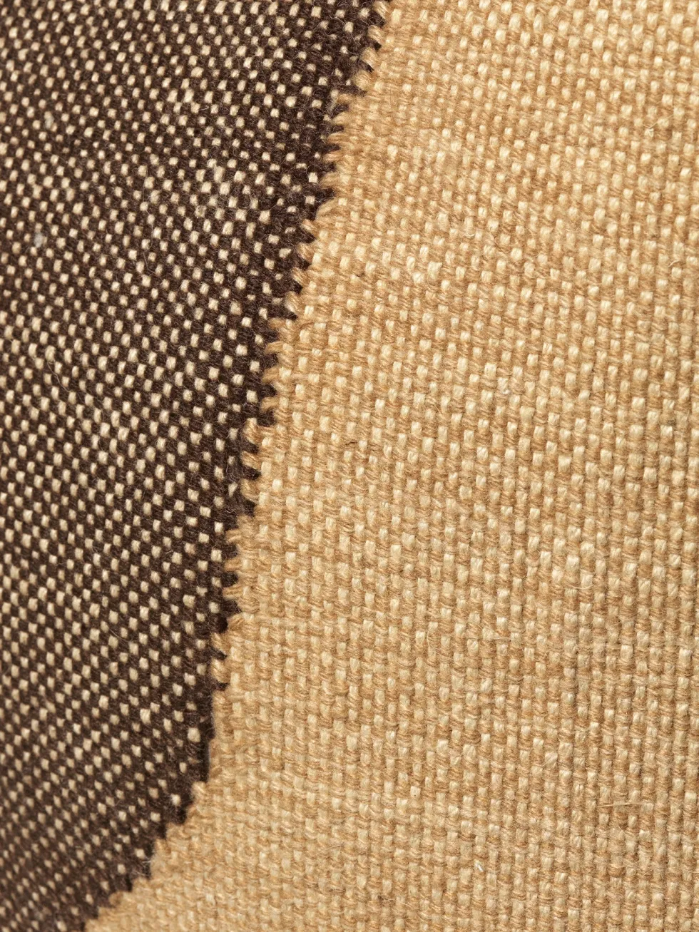 Pouf cylindrique en fil recyclé chocolat 38x42cm Forene - Ferm living
