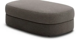 Pouf en bois et mousse dark taupe 120cm Covent - New works