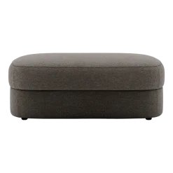 Pouf en bois et mousse dark taupe 100cm Covent - New works