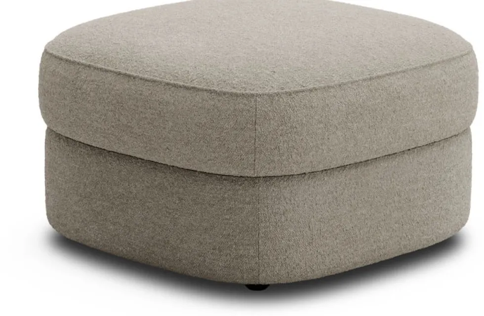Pouf en bois et mousse hemp 65cm Covent - New works
