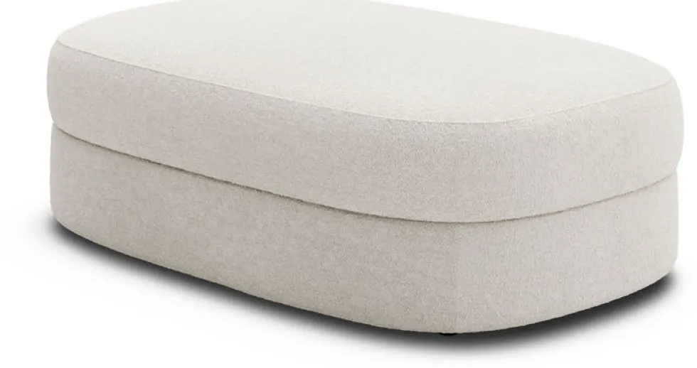 Pouf en bois et mousse lana 120cm Covent - New works