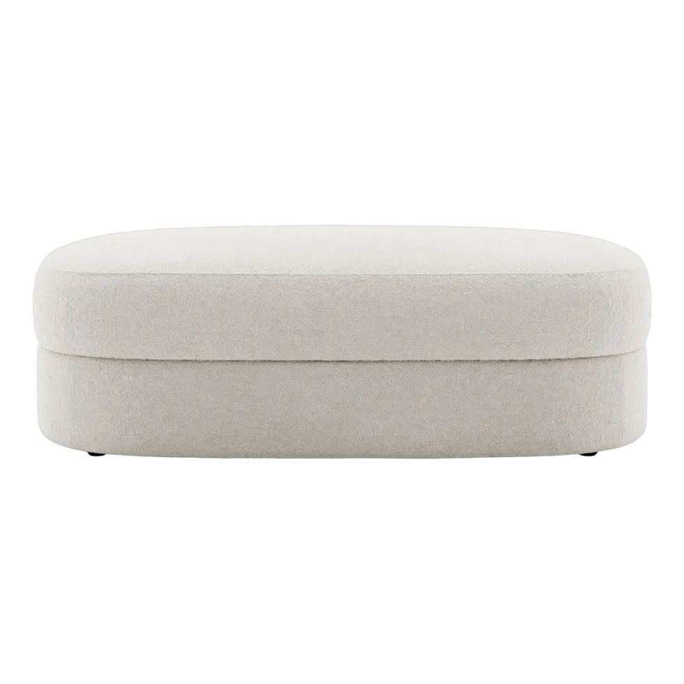 Pouf en bois et mousse lana 120cm Covent - New works