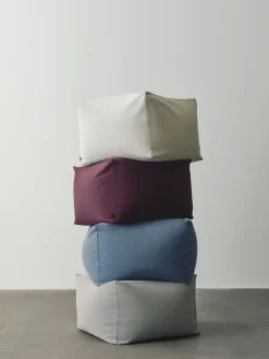 Pouf en coton gris 49x49x40cm Story - Hay