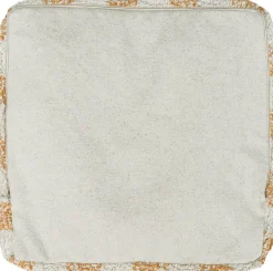Pouf en coton jaune 40 x 20 cm Vichy - Lorena Canals