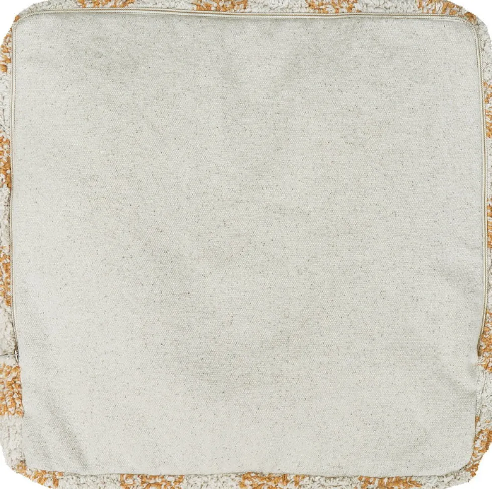 Pouf en coton jaune 40 x 20 cm Vichy - Lorena Canals