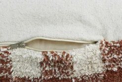 Pouf en coton marron 40 x 20 cm Vichy - Lorena Canals