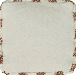 Pouf en coton marron 40 x 20 cm Vichy - Lorena Canals