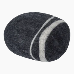 Pouf en laine anthracite marbré M Hugo - myfelt
