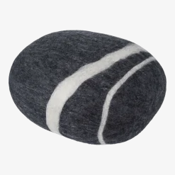 Pouf en laine anthracite marbré XL Hugo - myfelt