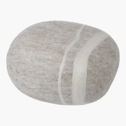 Pouf en laine beige marbré M Béla - myfelt