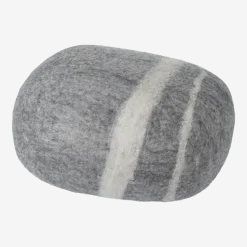 Pouf en laine gris marbré XXXL Carl - myfelt