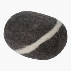 Pouf en laine marron foncé marbré S Oskar - myfelt