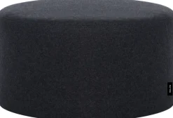 Pouf en laine noir 25 cm Folk - noo.ma