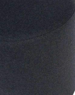 Pouf en laine noir 25 cm Folk - noo.ma