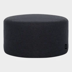 Pouf en laine noir 25 cm Folk - noo.ma