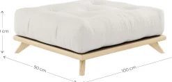 Pouf en pin et tissu marron 100x90x40cm Senza - Karup Design