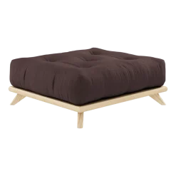 Pouf en pin et tissu marron 100x90x40cm Senza - Karup Design
