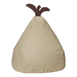 Pouf en poire en coton organique beige vert 55x85cm Pear - Ferm Living