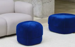 Pouf en polyester bleu électrique L Circus Electric bleu - Normann Copenhagen