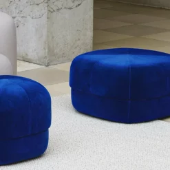 Pouf en polyester bleu électrique L Circus Electric bleu - Normann Copenhagen