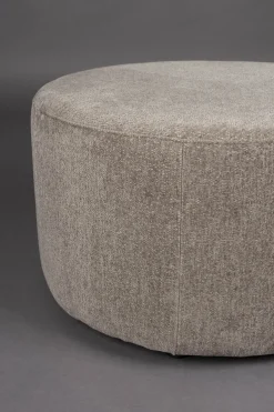 Pouf en polyester cappuccino 70x40cm Rocca - Dutchbone