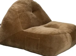 Pouf en polyester effet velours marron 120x99x78cm Tombbag - Dutchbone