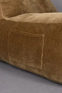 Pouf en polyester effet velours marron 120x99x78cm Tombbag - Dutchbone
