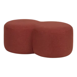 Pouf en polyester rouge coquelicot 88x50x36,5cm Umbo - Noo.ma
