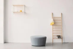 Pouf en tissu beige Naïve - Emko