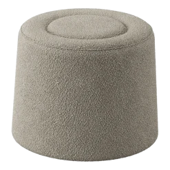 Pouf en tissu bouclé naturel 52cm Praline - Woud