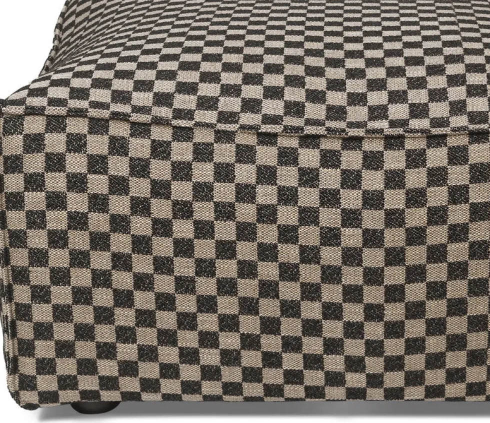 Pouf en tissu damier 108 x 78 cm Catena - Ferm Living