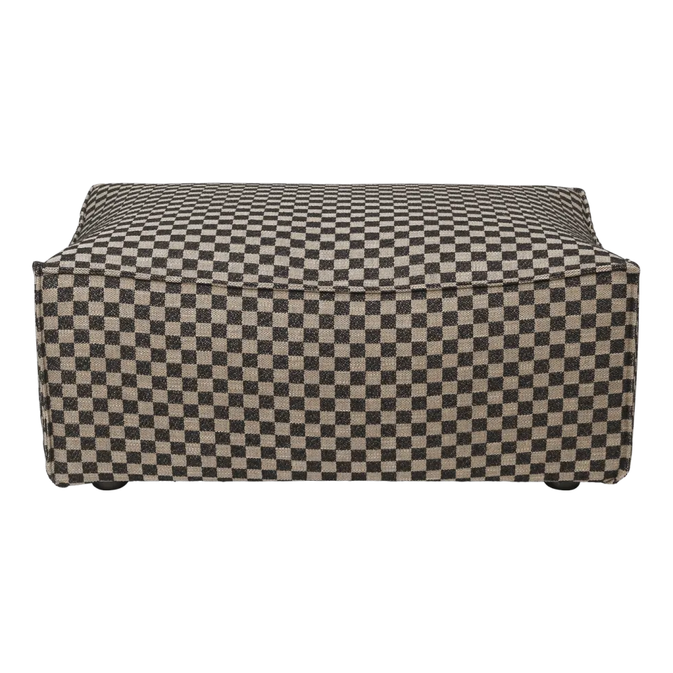 Pouf en tissu damier 108 x 78 cm Catena - Ferm Living