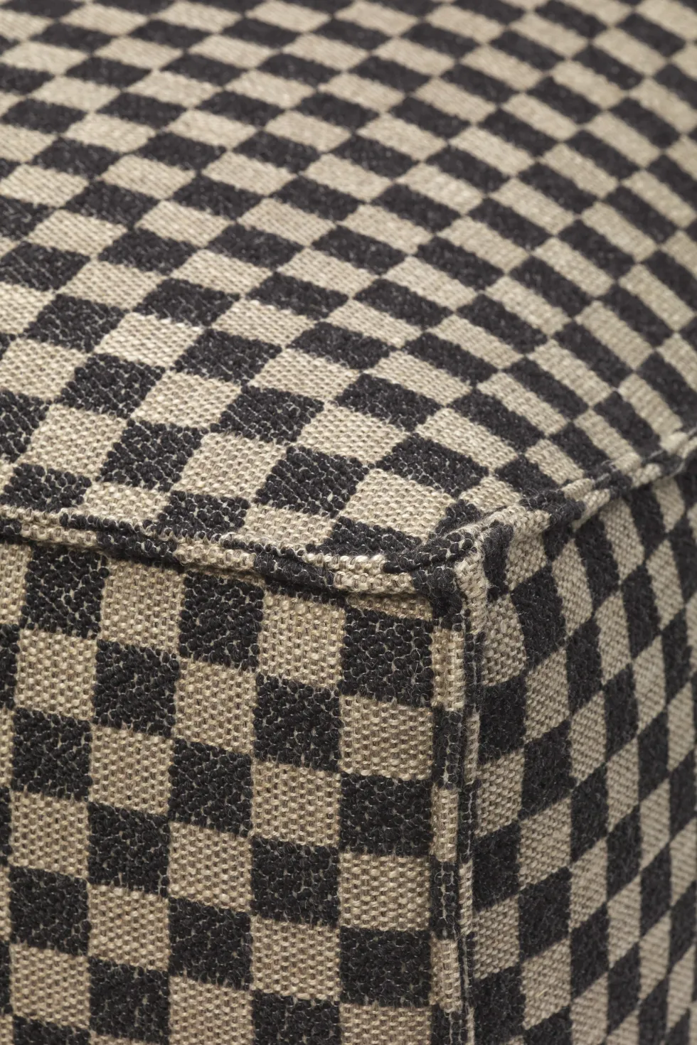 Pouf en tissu damier 108 x 78 cm Catena - Ferm Living