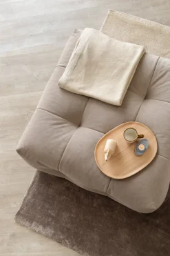 Pouf en tissu textum avelina beige 105x48cm Not-A-Sofa - EMKO