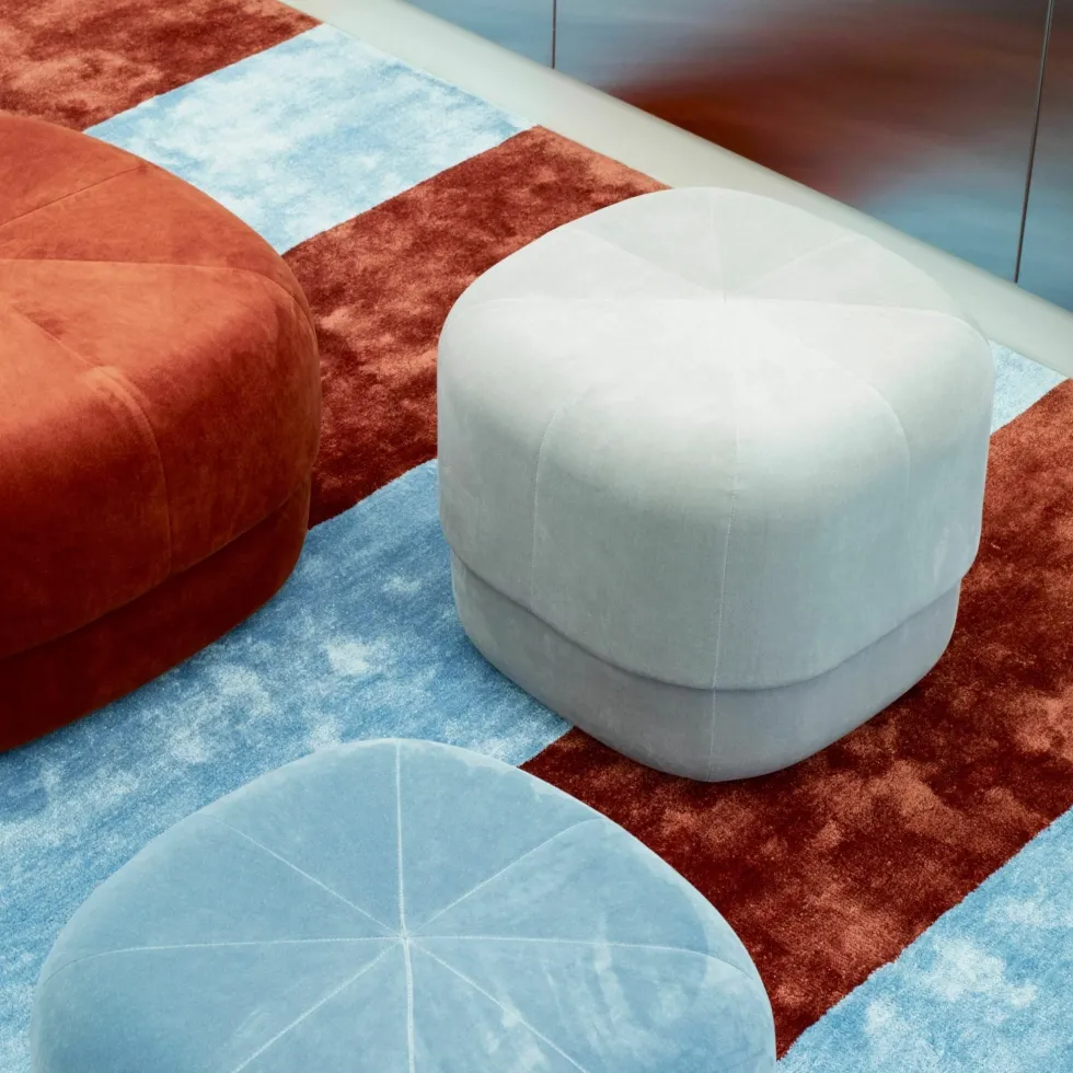 Pouf en velours 46 cm beige Circus Beige - Normann Copenhagen